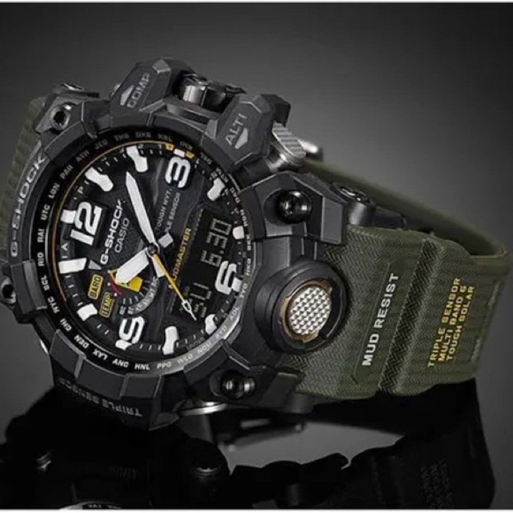 CASIO G-SHOCK MUDMASTER Watch GWG-1000-1A3 Black Khaki - Picture 3 of 17